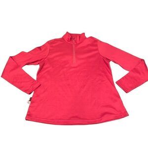 Litume Long Sleeve Pullover Shirt Zip Red XXL Odor Control Quick Dry Hiking Run